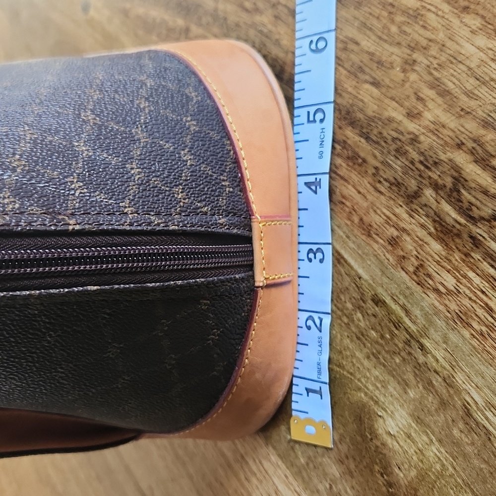 {RIONI} Moda Italia Signature Dome Brown Handle Bag - Picture 15 of 16